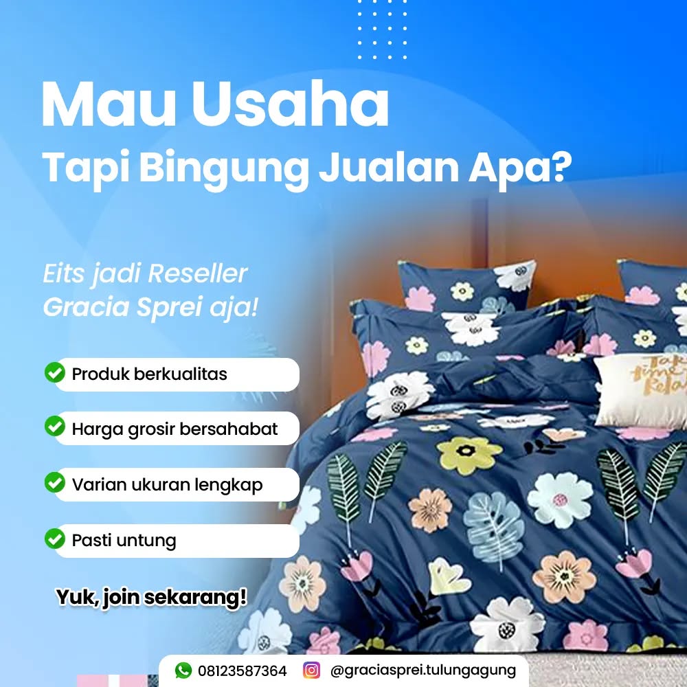 <p>Anda bisa join sekarang untuk usaha sprei yang 